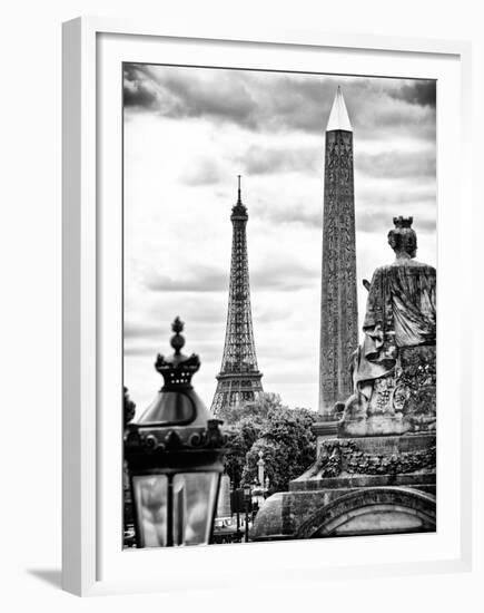 Place De La Concorde with Ancient Obelisk, Hotel Crillon and the Ministry of the Navy, Paris-Philippe Hugonnard-Framed Premium Photographic Print