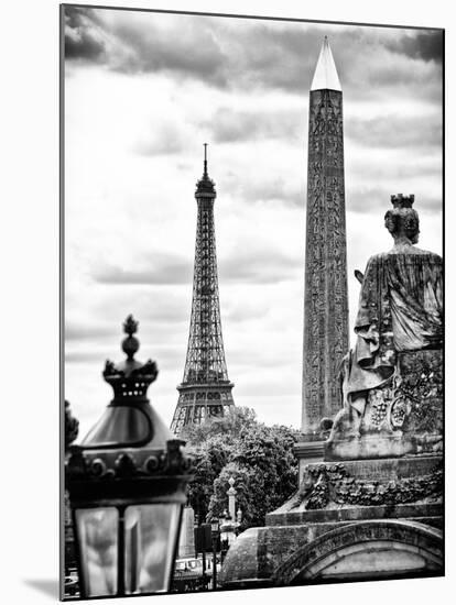 Place De La Concorde with Ancient Obelisk, Hotel Crillon and the Ministry of the Navy, Paris-Philippe Hugonnard-Mounted Premium Photographic Print