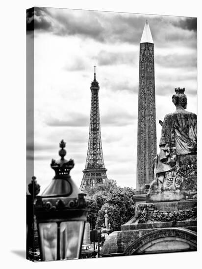 Place De La Concorde with Ancient Obelisk, Hotel Crillon and the Ministry of the Navy, Paris-Philippe Hugonnard-Stretched Canvas