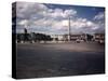 Place de La Concorde with the Ancient Obelisk, Showing Hotel Crillon and the Ministry of the Navy-William Vandivert-Stretched Canvas