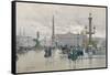 Place De La Concorde-Eugene Galien-Laloue-Framed Stretched Canvas