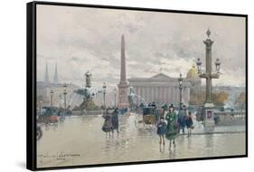 Place De La Concorde-Eugene Galien-Laloue-Framed Stretched Canvas