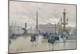 Place De La Concorde-Eugene Galien-Laloue-Mounted Giclee Print