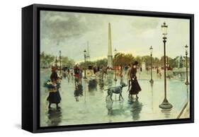 Place de La Concorde-Georges Stein-Framed Stretched Canvas