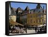 Place De La Liberte in the Old Town, Sarlat, Dordogne, France, Europe-Peter Richardson-Framed Stretched Canvas