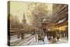 Place de la Republique, Paris-Eugene Galien-Laloue-Stretched Canvas