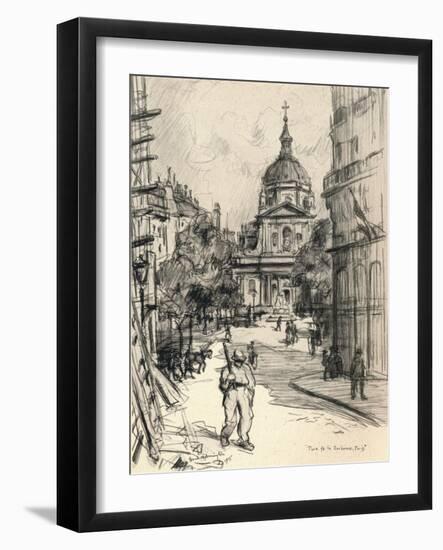 Place De La Sorbonne, 1915-Frank Milton Armington-Framed Giclee Print