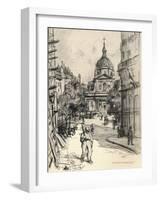 Place De La Sorbonne, 1915-Frank Milton Armington-Framed Giclee Print