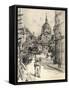 Place De La Sorbonne, 1915-Frank Milton Armington-Framed Stretched Canvas