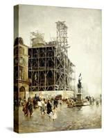 Place De Pyramides-Giuseppe Nittis-Stretched Canvas