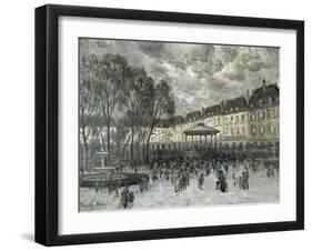 Place De Vosges, Paris, Day of a Concert, Late 19Th/Early 20th Century-Frank Myers Boggs-Framed Giclee Print