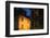 Place Denfert Rochereau in Paris at night (14th arrondissement). December 2012-Gilles Targat-Framed Photographic Print