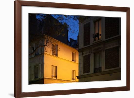 Place Denfert Rochereau in Paris at night (14th arrondissement). December 2012-Gilles Targat-Framed Photographic Print