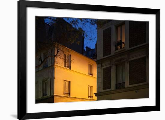 Place Denfert Rochereau in Paris at night (14th arrondissement). December 2012-Gilles Targat-Framed Photographic Print