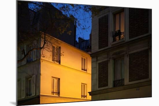 Place Denfert Rochereau in Paris at night (14th arrondissement). December 2012-Gilles Targat-Mounted Photographic Print