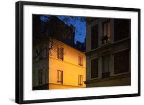 Place Denfert Rochereau in Paris at night (14th arrondissement). December 2012-Gilles Targat-Framed Photographic Print