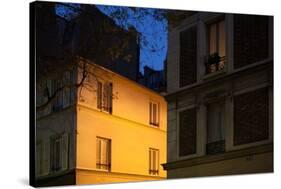 Place Denfert Rochereau in Paris at night (14th arrondissement). December 2012-Gilles Targat-Stretched Canvas