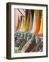 Place Des Ferblatiers, Mountains of Moroccan Spices Souk, Marrakech, Morocco-Walter Bibikow-Framed Photographic Print