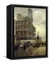 Place Des Pyramides-Giuseppe De Nittis-Framed Stretched Canvas