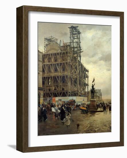 Place Des Pyramides-Giuseppe De Nittis-Framed Giclee Print