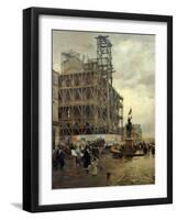 Place Des Pyramides-Giuseppe De Nittis-Framed Giclee Print