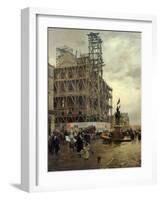 Place Des Pyramides-Giuseppe De Nittis-Framed Giclee Print