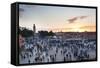 Place Djemaa El Fna and Koutoubia Mosque at Sunset, Marrakech, Morocco, North Africa, Africa-Matthew Williams-Ellis-Framed Stretched Canvas