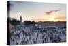 Place Djemaa El Fna and Koutoubia Mosque at Sunset, Marrakech, Morocco, North Africa, Africa-Matthew Williams-Ellis-Stretched Canvas