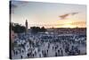 Place Djemaa El Fna and Koutoubia Mosque at Sunset, Marrakech, Morocco, North Africa, Africa-Matthew Williams-Ellis-Stretched Canvas