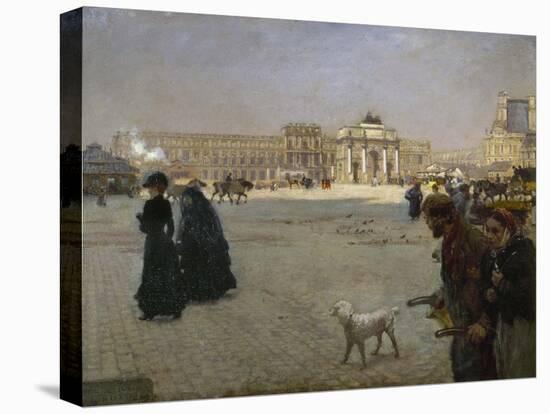 Place du Carrousel, ruines des Tuileries-Giuseppe De Nittis-Stretched Canvas