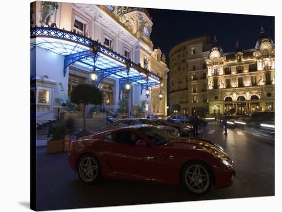 Place Du Casino at Dusk, Monte Carlo, Monaco, Europe-Pitamitz Sergio-Stretched Canvas