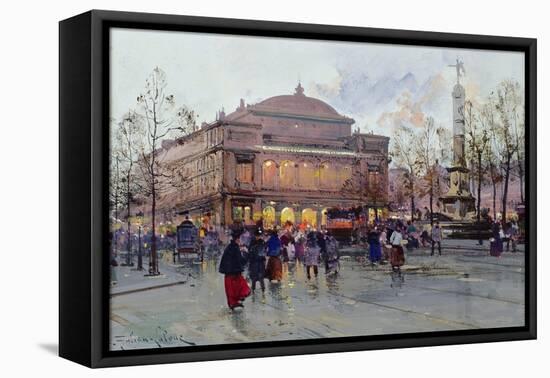 Place Du Chatelet-Eugene Galien-Laloue-Framed Stretched Canvas