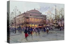 Place Du Chatelet-Eugene Galien-Laloue-Stretched Canvas