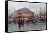 Place Du Chatelet-Eugene Galien-Laloue-Framed Stretched Canvas