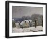 Place du Chenil à Marly, effet de neige-Alfred Sisley-Framed Giclee Print