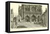 Place Du Parvis Notre-Dame Au Quinzieme Siecle-null-Framed Stretched Canvas