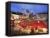 Place Du Tertre at Night, Montmartre, Paris, France-Nigel Francis-Framed Stretched Canvas