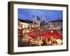 Place Du Tertre at Night, Montmartre, Paris, France-Nigel Francis-Framed Photographic Print