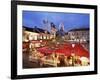 Place Du Tertre at Night, Montmartre, Paris, France-Nigel Francis-Framed Photographic Print