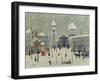 Place Du Tertre in Winter-Louis Vivin-Framed Giclee Print