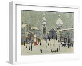 Place Du Tertre in Winter-Louis Vivin-Framed Giclee Print