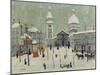 Place Du Tertre in Winter-Louis Vivin-Mounted Giclee Print