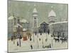 Place Du Tertre in Winter-Louis Vivin-Mounted Giclee Print