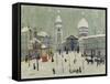 Place Du Tertre in Winter-Louis Vivin-Framed Stretched Canvas