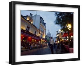 Place Du Tertre, with the Dome of Sacre Coeur Behind, Montmartre, Paris, France-Robert Francis-Framed Photographic Print