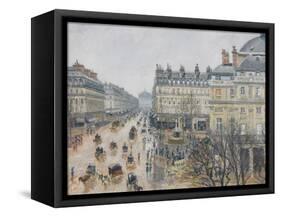 Place Du Théâtre Français, Paris: Rain, 1898-Camille Pissarro-Framed Stretched Canvas