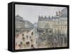 Place Du Théâtre Français, Paris: Rain, 1898-Camille Pissarro-Framed Stretched Canvas