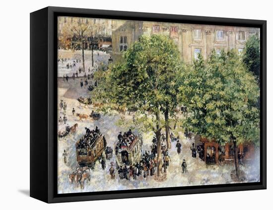 Place Du Theatre-Francais, Spring, 1898-Camille Pissarro-Framed Stretched Canvas