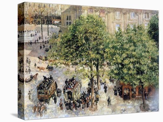 Place Du Theatre-Francais, Spring, 1898-Camille Pissarro-Stretched Canvas