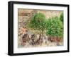 Place Du Theatre-Francais, Spring by Camille Pissarro-null-Framed Giclee Print